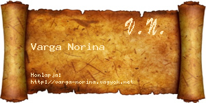 Varga Norina névjegykártya